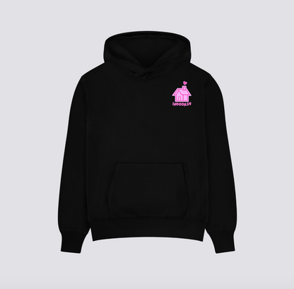 Home Sweet Home Black Hoodie (Pink)